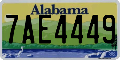 AL license plate 7AE4449