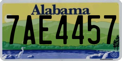 AL license plate 7AE4457
