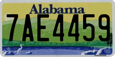 AL license plate 7AE4459