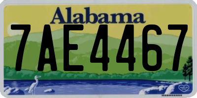AL license plate 7AE4467