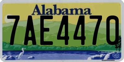 AL license plate 7AE4470