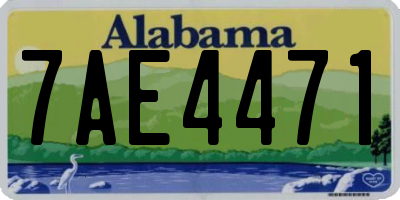 AL license plate 7AE4471
