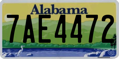AL license plate 7AE4472