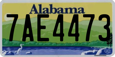 AL license plate 7AE4473