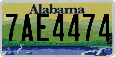 AL license plate 7AE4474
