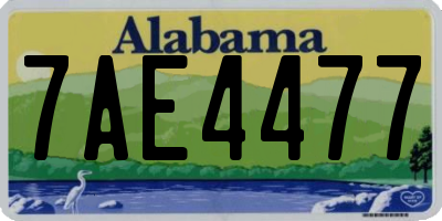 AL license plate 7AE4477