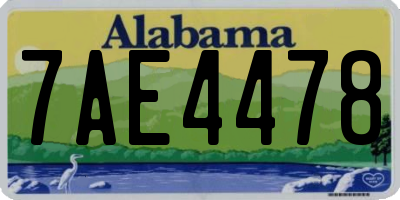 AL license plate 7AE4478