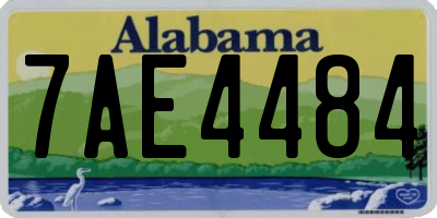 AL license plate 7AE4484