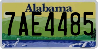 AL license plate 7AE4485