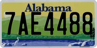 AL license plate 7AE4488