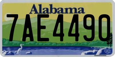 AL license plate 7AE4490