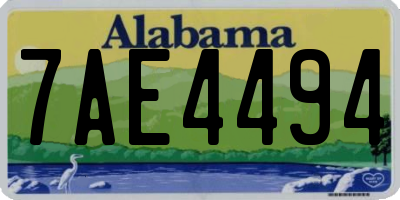 AL license plate 7AE4494