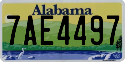 AL license plate 7AE4497