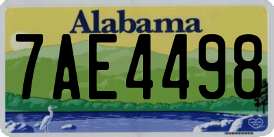 AL license plate 7AE4498