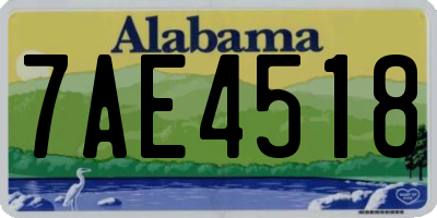 AL license plate 7AE4518