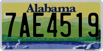 AL license plate 7AE4519
