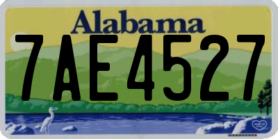 AL license plate 7AE4527