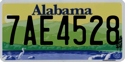 AL license plate 7AE4528