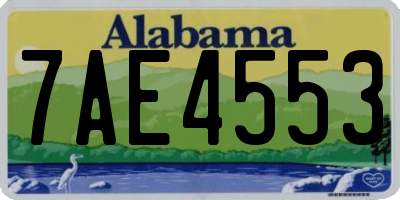 AL license plate 7AE4553