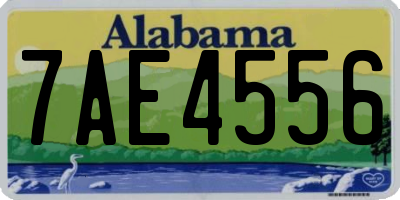 AL license plate 7AE4556