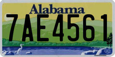 AL license plate 7AE4561