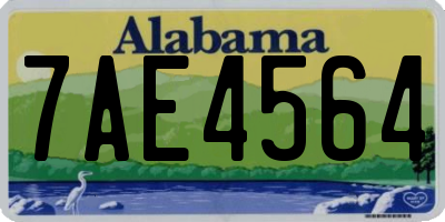 AL license plate 7AE4564