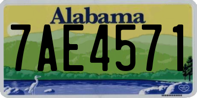 AL license plate 7AE4571