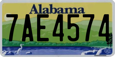 AL license plate 7AE4574