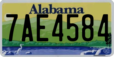 AL license plate 7AE4584