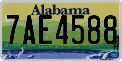 AL license plate 7AE4588