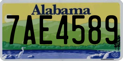 AL license plate 7AE4589