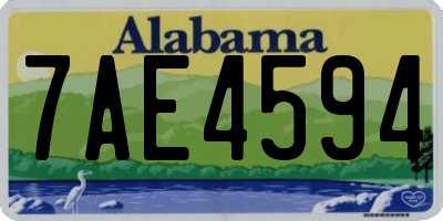 AL license plate 7AE4594