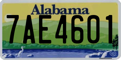 AL license plate 7AE4601