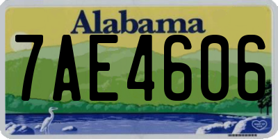 AL license plate 7AE4606