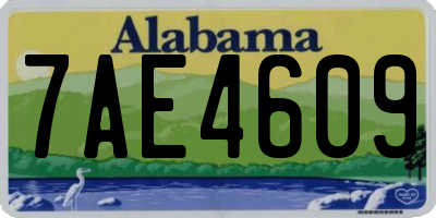 AL license plate 7AE4609