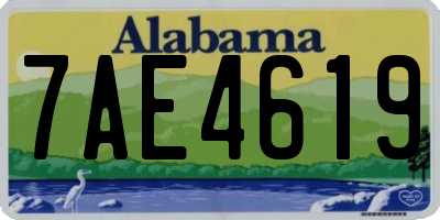 AL license plate 7AE4619