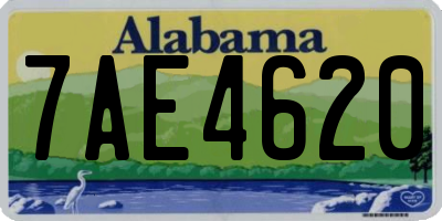 AL license plate 7AE4620