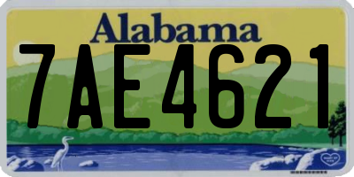 AL license plate 7AE4621
