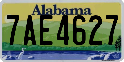 AL license plate 7AE4627