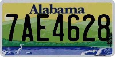 AL license plate 7AE4628