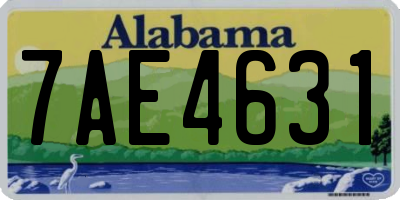 AL license plate 7AE4631