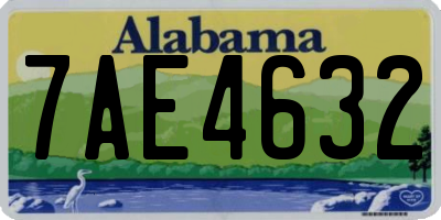 AL license plate 7AE4632