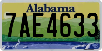 AL license plate 7AE4633