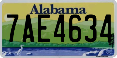 AL license plate 7AE4634