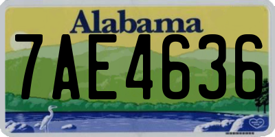 AL license plate 7AE4636