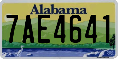 AL license plate 7AE4641