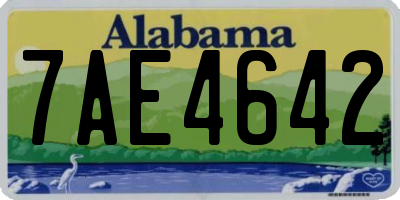AL license plate 7AE4642