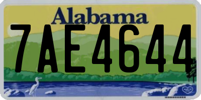 AL license plate 7AE4644