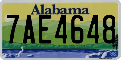 AL license plate 7AE4648