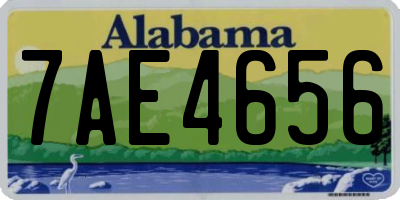 AL license plate 7AE4656